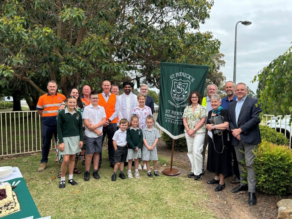 Turning of sod at St Patrick's Catholic Primary School Stratford